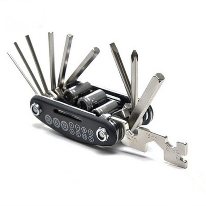Portable 16 in 1 Multi-function Bike Repair Tool Kits Set